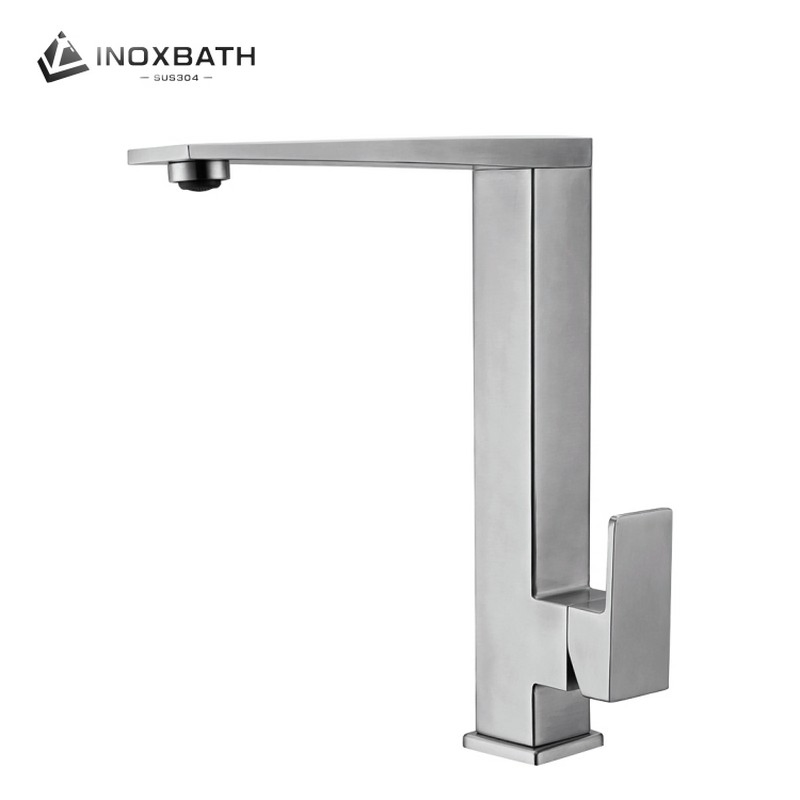 304 Stainless Steel Faucet with Cold and Hot Mixer for Modern Kitchens