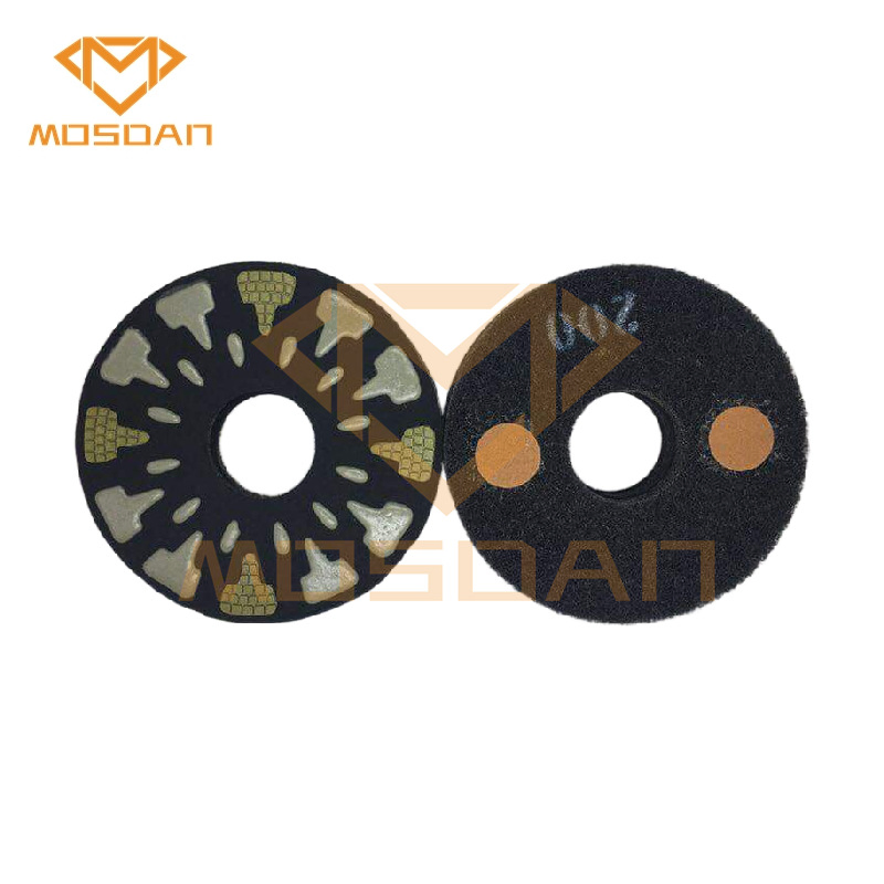 9 Inch Sase Xenith Fiber Sponge Black Diamond Floor Maintenance Polishing Pads for Concrete