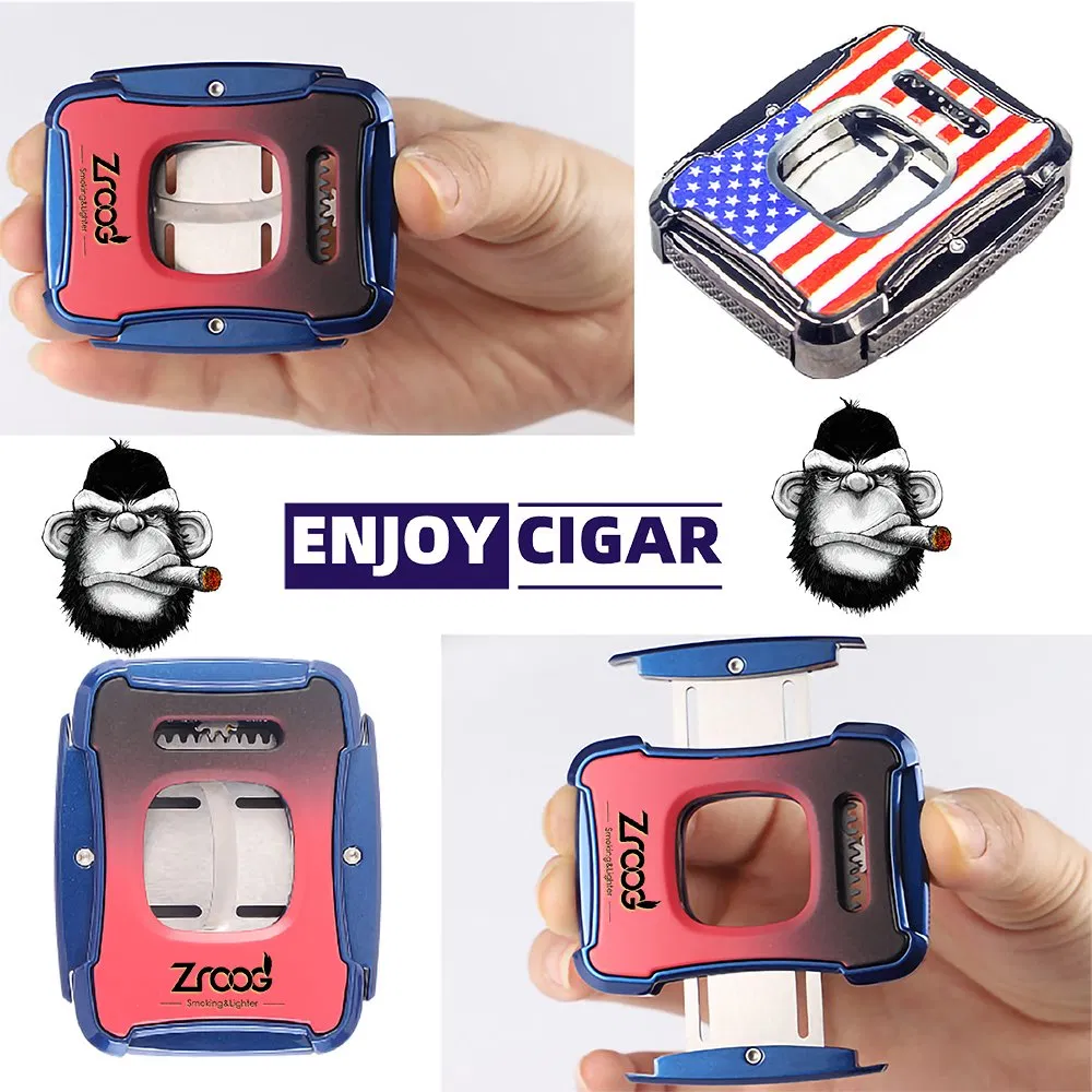 Cigar Cutter V-Cut Set Travel Smoking Accessories Kit for Men