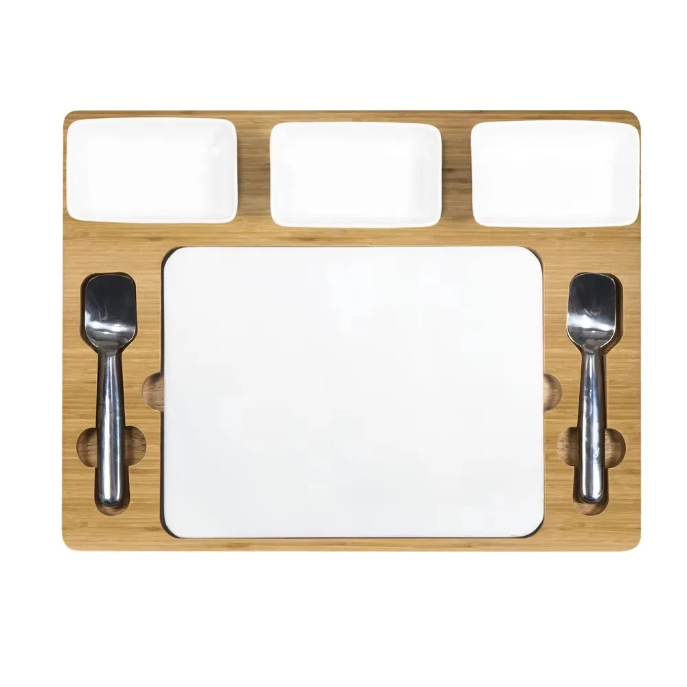 ODM Picnic Time Ice Cream Parlor Mixing Board Set Ice Cream Mixing Serving Boards Set Ice Cream Sundae Serving Bowl