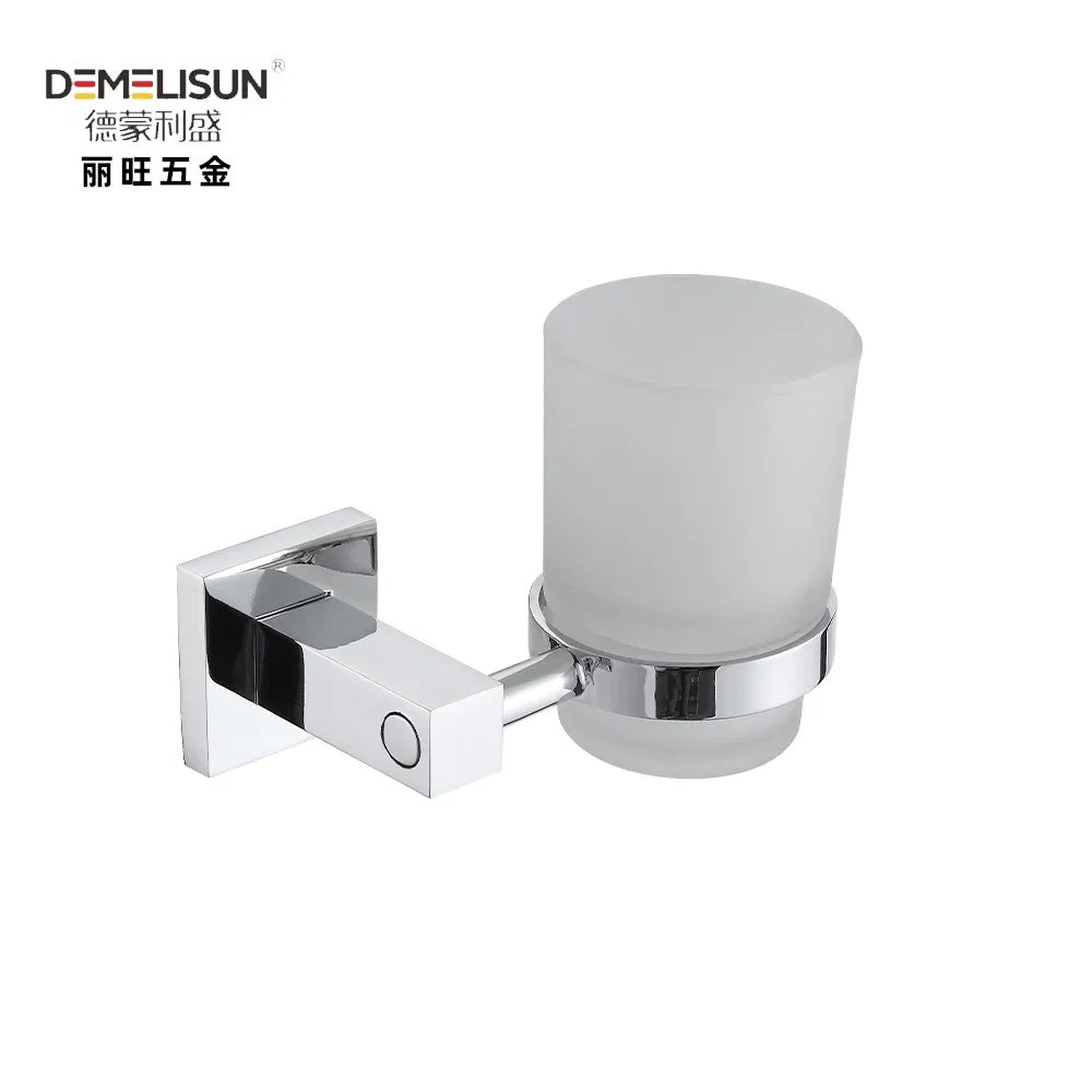 Durable Mouthwash Cup Hotel Bathroom Accessories Stainless Steel 304 Double Glass Toothbrush Cup Holder