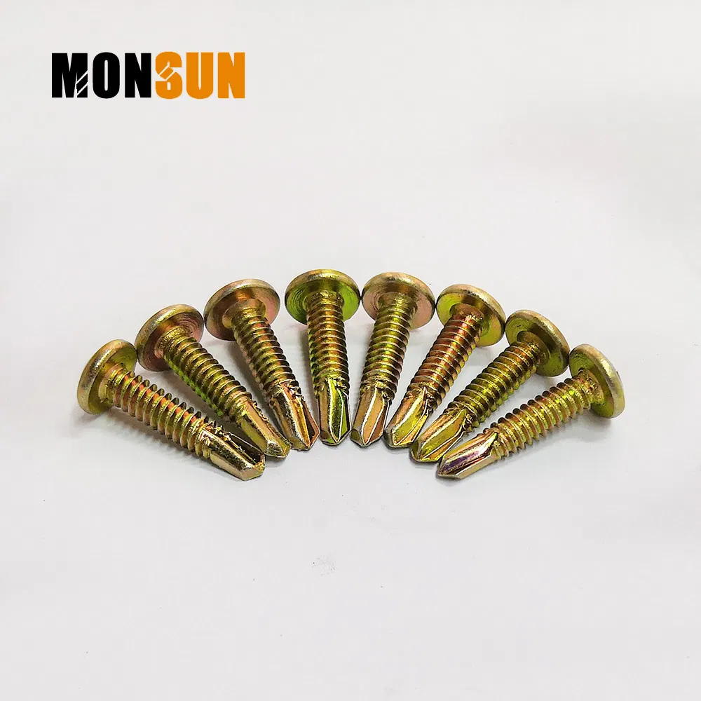 Flat Top Wafer Head Drill Point Self Tapping Screw for Metal