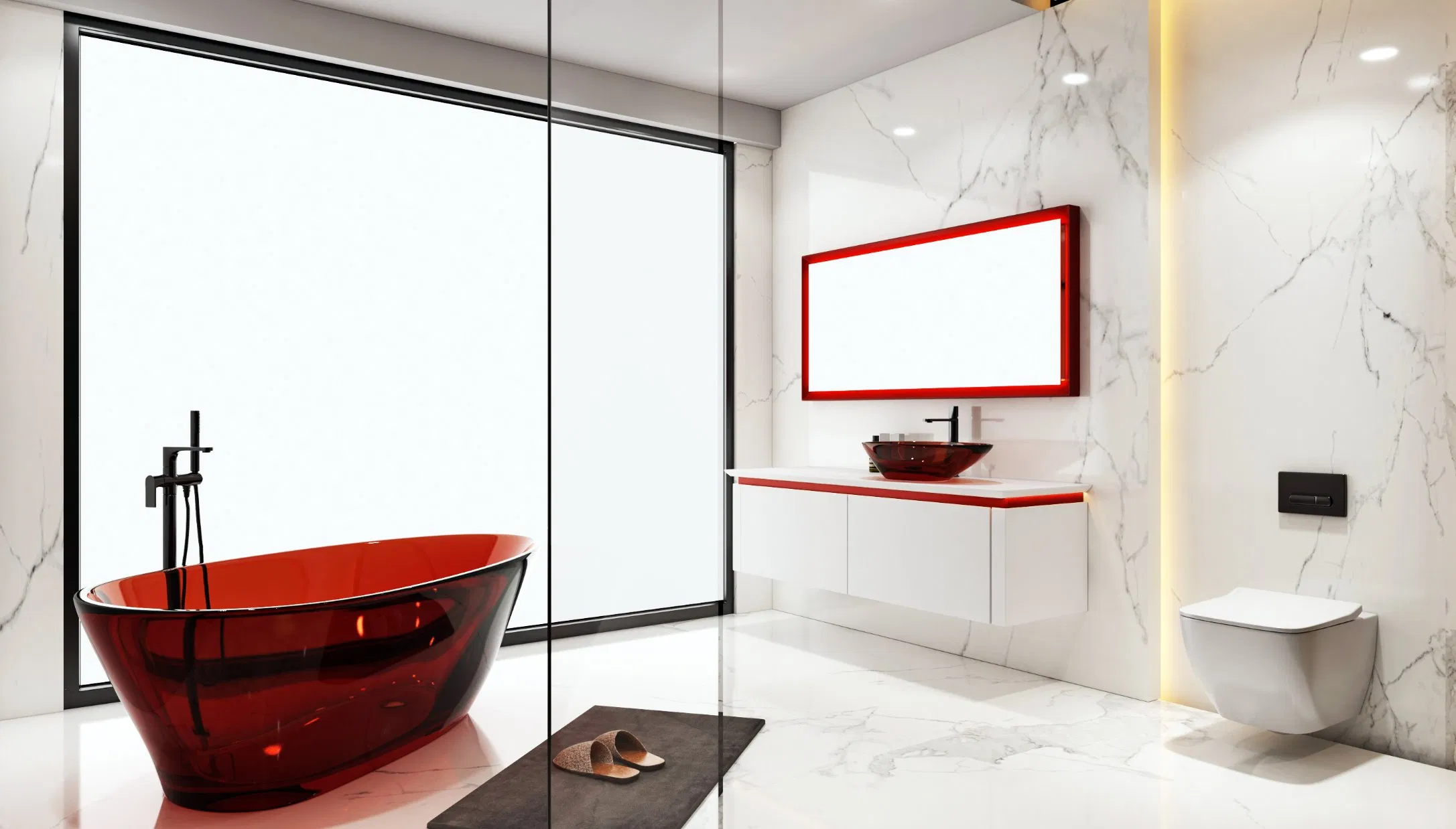 Прозрачная акриловая ванна для взрослых с гидромассажем