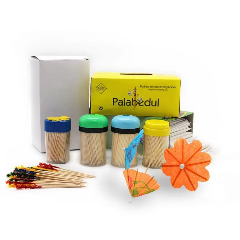 Food-Contact Grade Eco-Friendly Biodegradable Disposable 100% Natural Bamboo Toothpick Wooden Toothpick