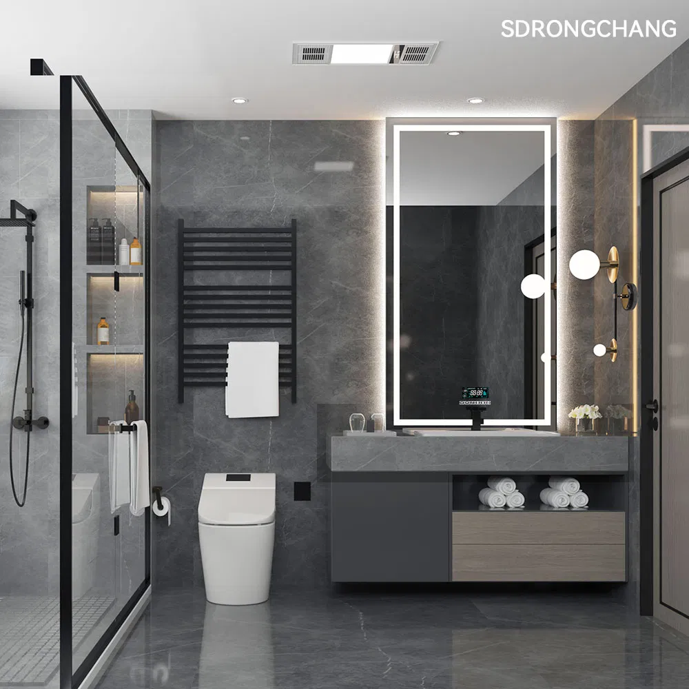 Anti-Fog Illuminated Smart LED Mirror Frameless Bathroom Lighting Mirror with Blue-Tooth