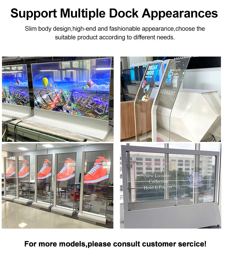 30/55 Inch Thin Transparent OLED Display Digital Signage Transparent OLED Screen