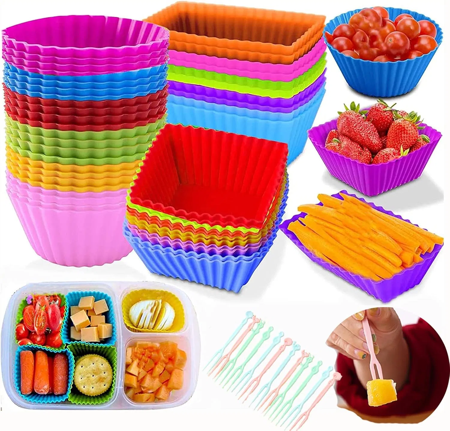 Environmentally Friendly Kitchen Tool BPA Free Baking Cups Muffin Cases Cake Mould for Cakes