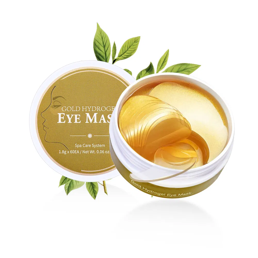 Factory Price Custom Crystal Eye Mask 24K Gold Collagen Gel Eye Pads Deep Hydration Reducing Dark Circles Hydroge Under Eye Patch