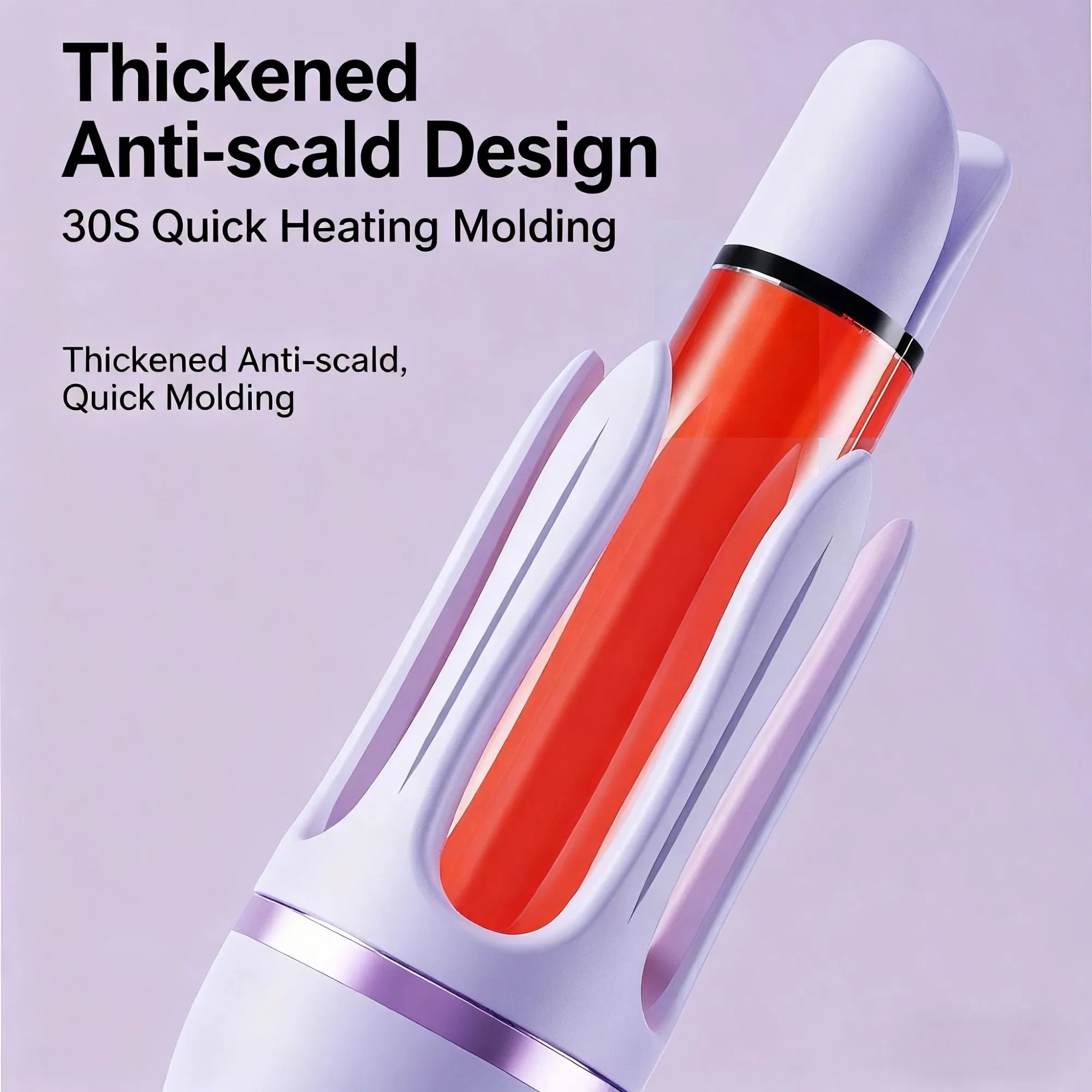 2025 New Model 2-in-1 Detachable Head Automatic Hair Curler & Straightener