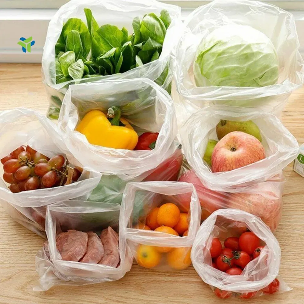 Supermarket Fruit Vegetable Produce on Roll Food Grade Safety Packaging Plastic Durable and Clear Food Packaging Bags for Fresh Products