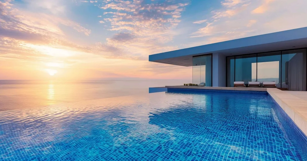 Мозаика для бассейна 300x300 мм, стеклянная