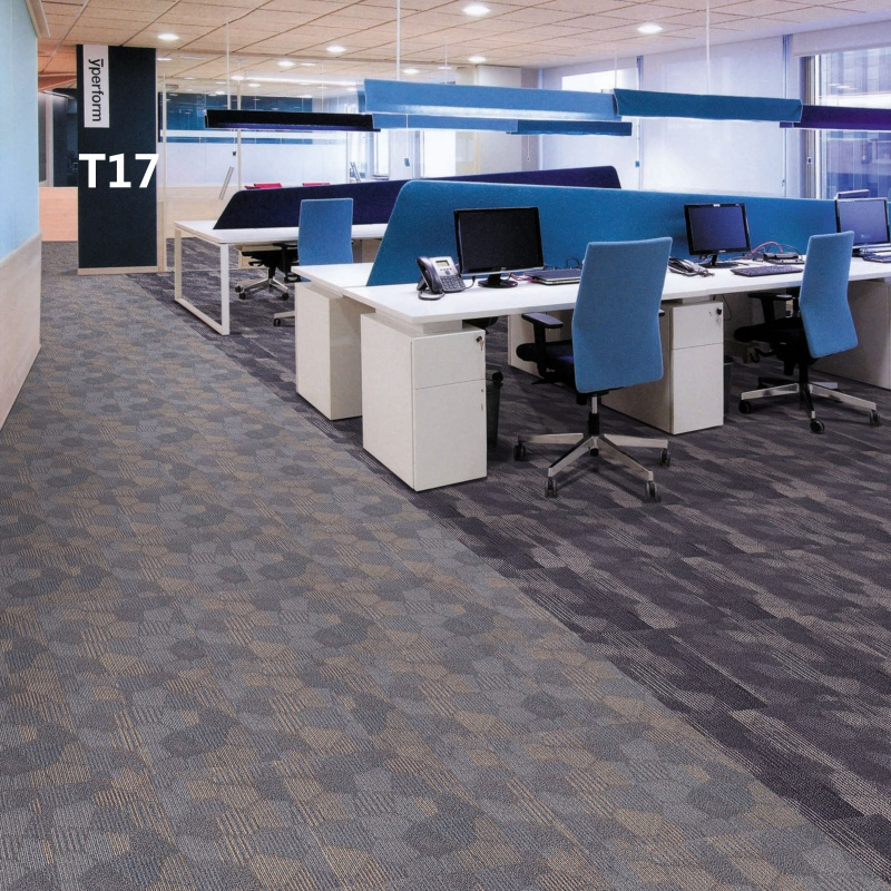 Premium 50cm X 50cm Poe Backing Office Floor Decoration Carpet Tile with 4.0mm Pile