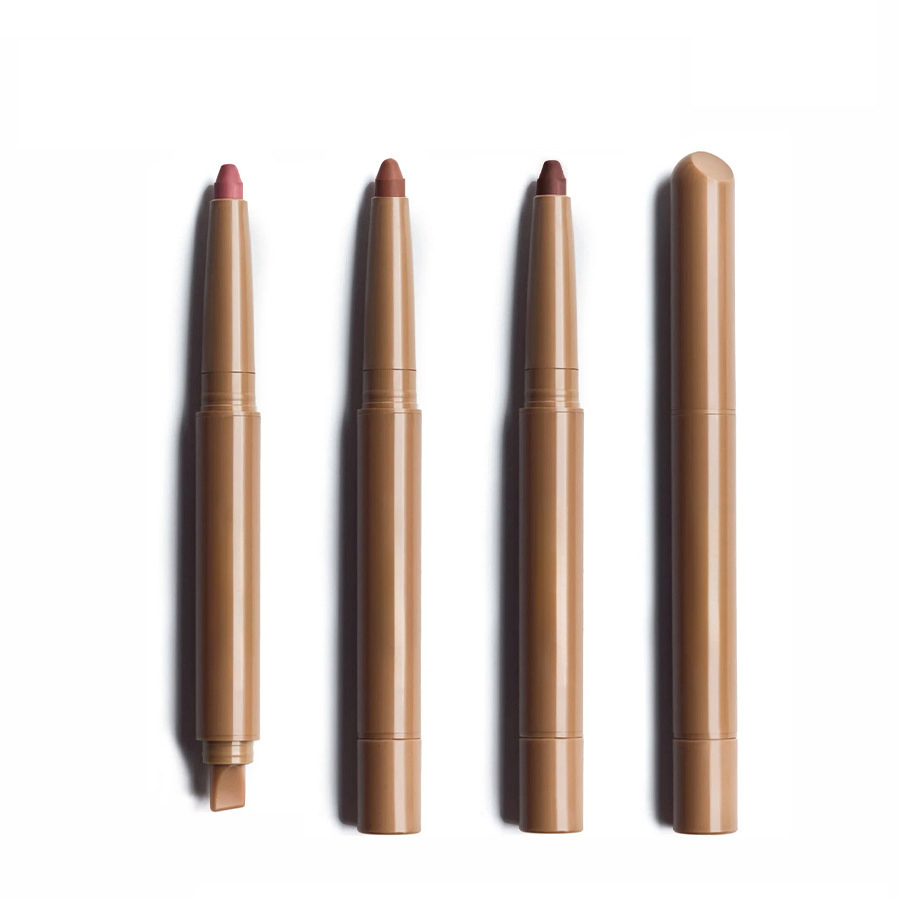 Waterproof Vegan Creamy Brown 2 in 1 Private Label Peptide Lipstick Lipliner