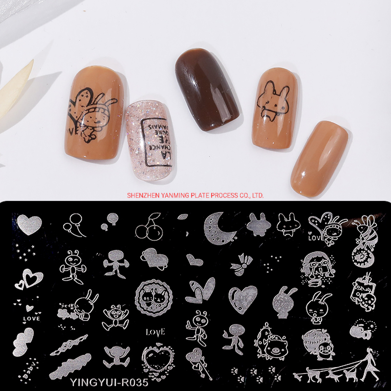 Custom Printing Rich Patterns DIY Metal Nail Art Stamping Plate