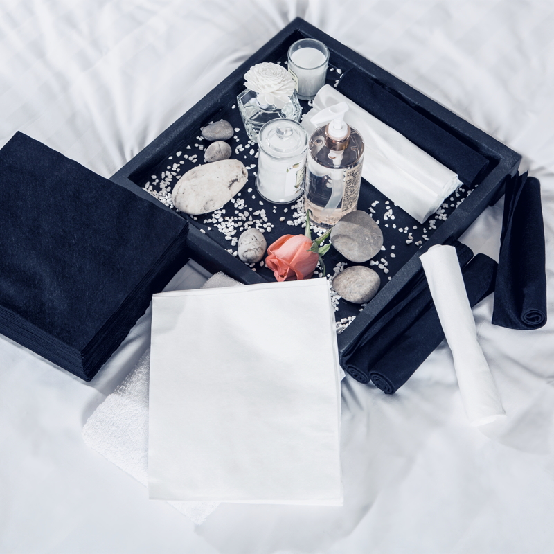 2022 Black and White Disposable Salon Towel Wholesale