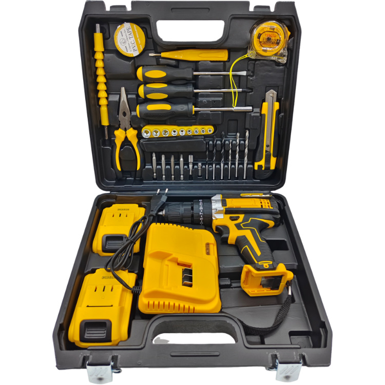 Multi-Function Lithium-Ion Cordless Drill Set with Complete Accessories Dual-Speed Impact Drill