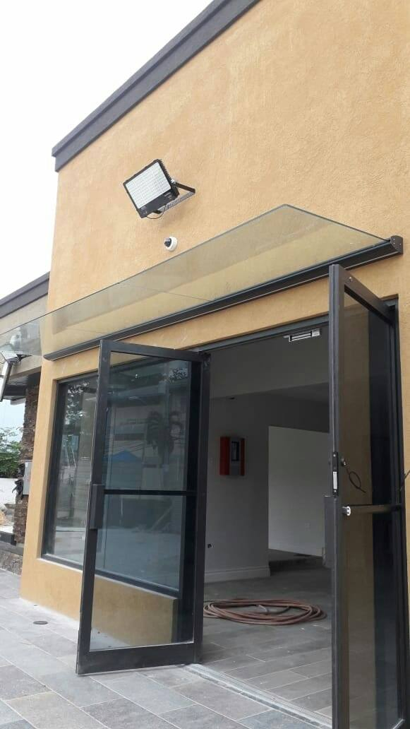 Window Rain Cover High Quality Glass, LED Lights