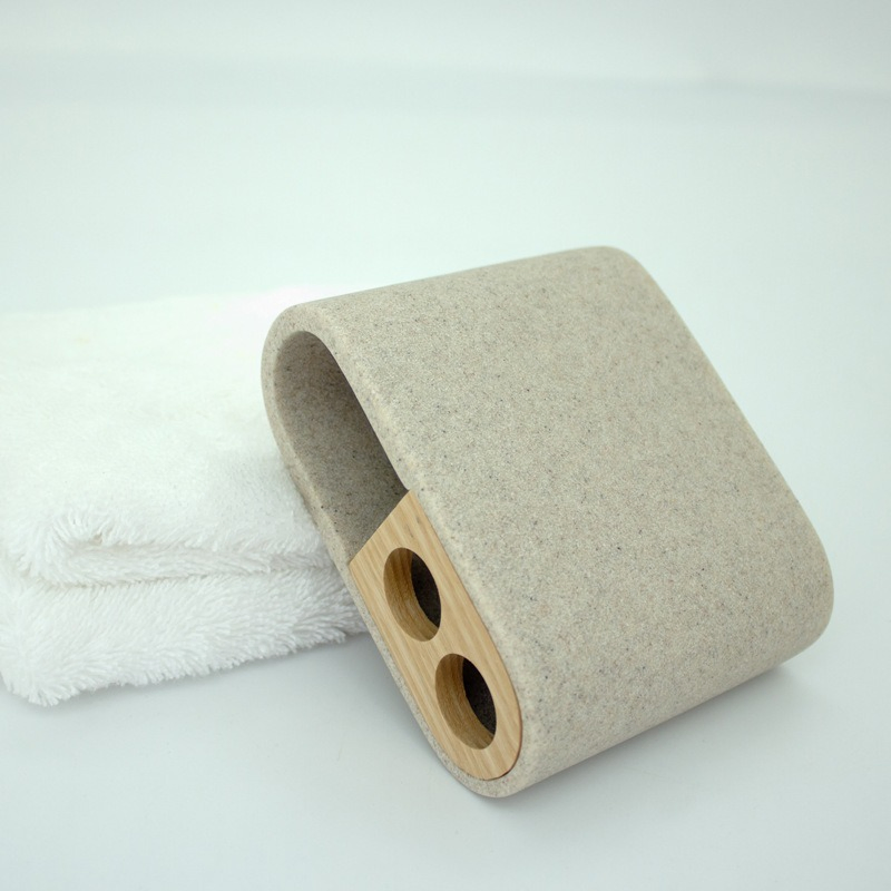 Customized Resin Bath Accessories Five PCS Eco-Friendly Sanitary Ware Modern Bathroom Set