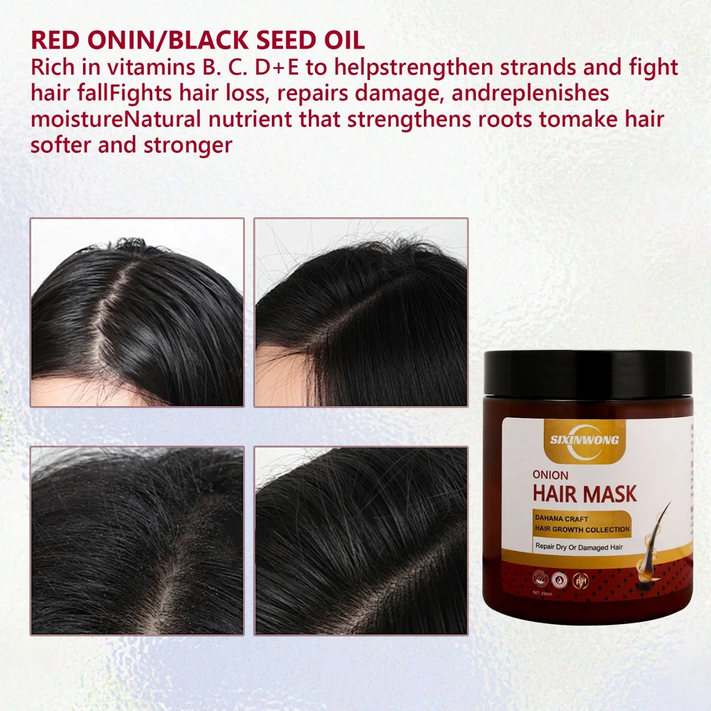 Beauty Cosmetics Skin Care Onion Hair Care Treatment Repair Professional Hair Mask