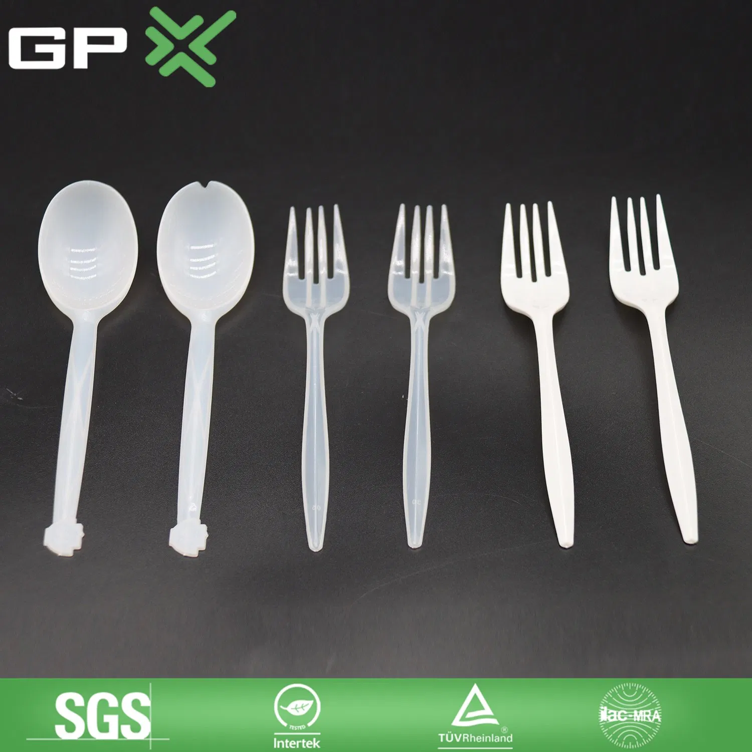 New Arrivals Eco Friendly Compostable Tea Shovel Bio-Degradable Plastic Dining Plate Spoon Fork Set Tableware for Yogurt and Fast Food
