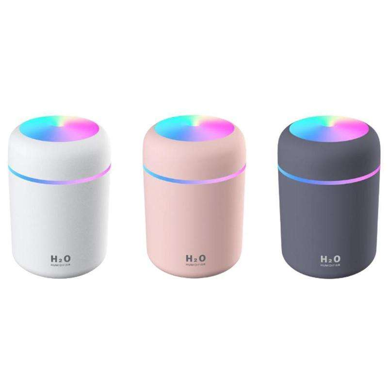 USB Humidifier H2O Portable Desktop Office Car Mini LED Light Small H2O Diffuser Humidifiers for Bedroom
