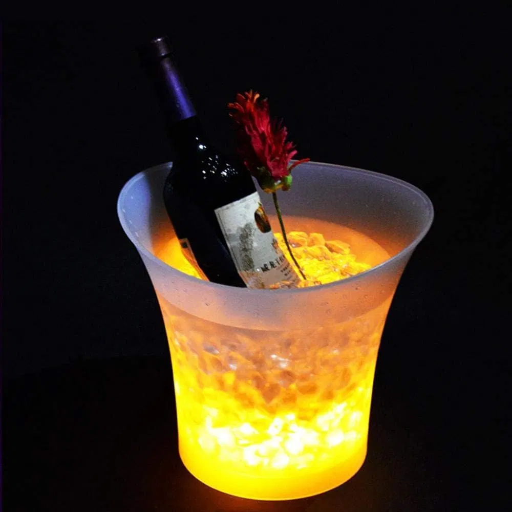 5L Square Rechargeable Plastic LED Ice Bucket