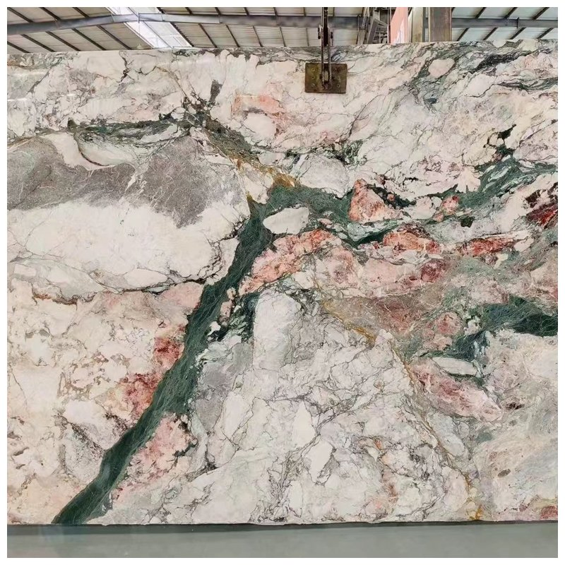 Chinese Four Seasons Pink Marble Slabs for Interior Decoration Projects