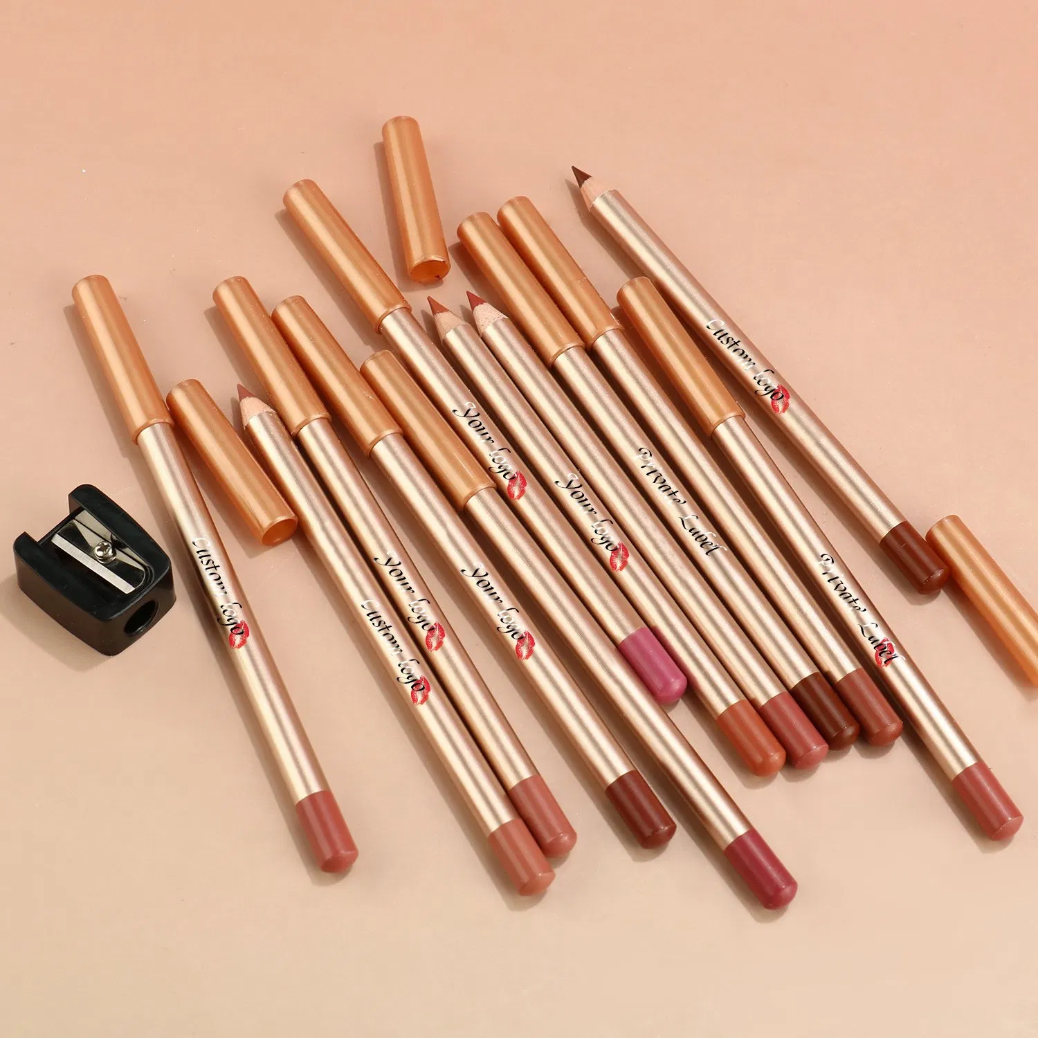 Customized Lipliner Pencil Vegan Creamy Waterproof Smoothly Lip Liner Pencil for Lips