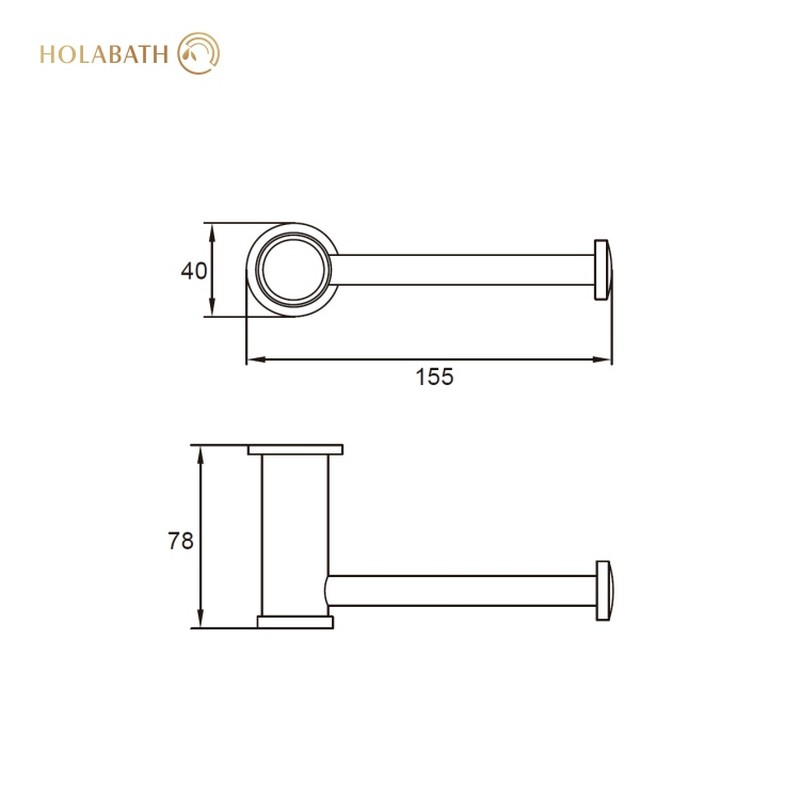 Держатель для туалетной бумаги из нержавеющей стали