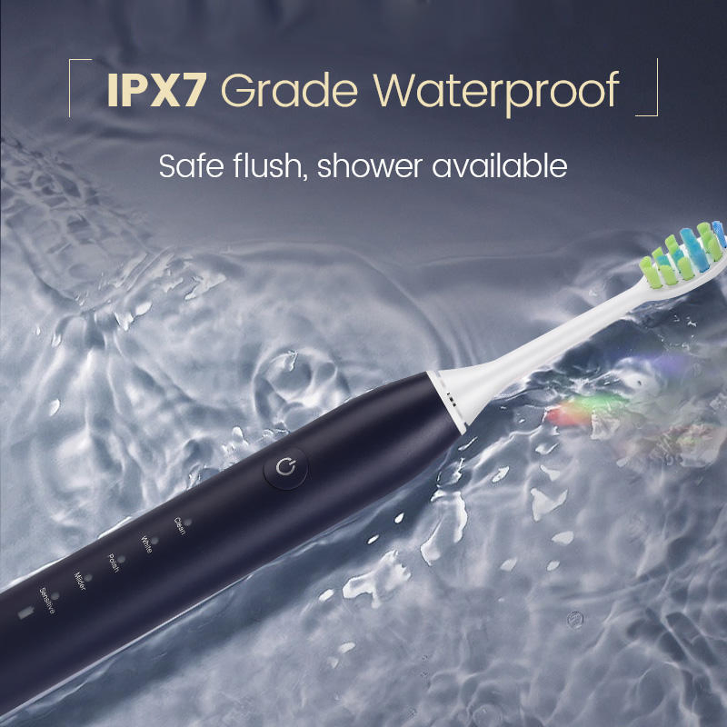 OEM Three Bristle Wireless Electric Toothbrush Waterproof for Adults Travel