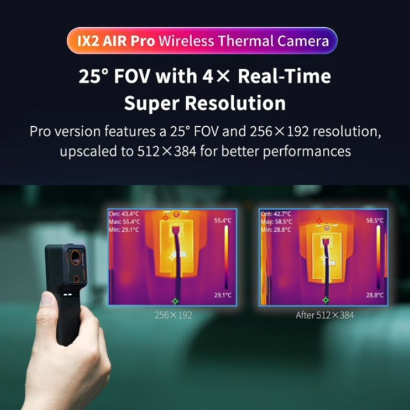 Cheap Mobile IR Portable Handheld Thermal Imaging Camera for Industrial Applications with Adjustable Focus and 512× 384 Resolution