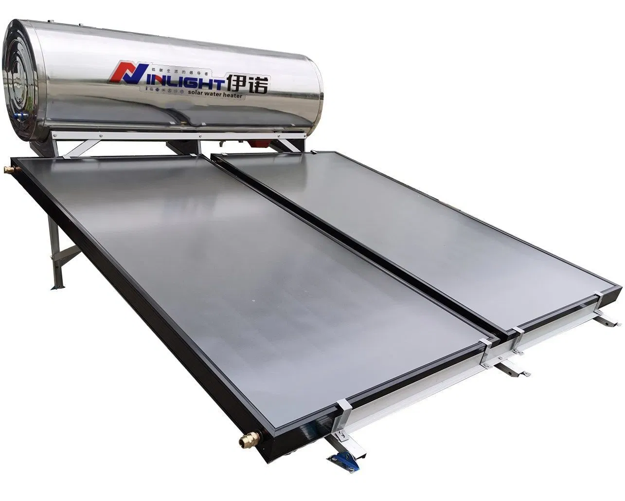 Плоский солнечный водонагреватель 100-300л, нержавеющая сталь