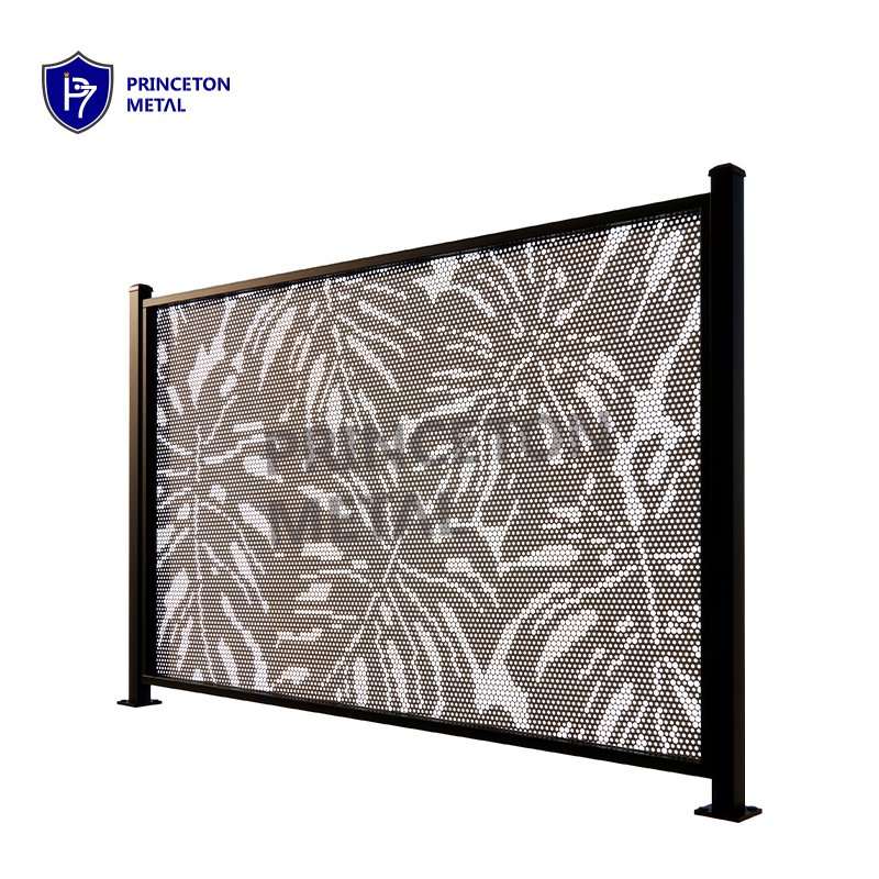 Modern Laser Cutting Perforated Aluminum Decorative Railing for Balcony Terrace Deck