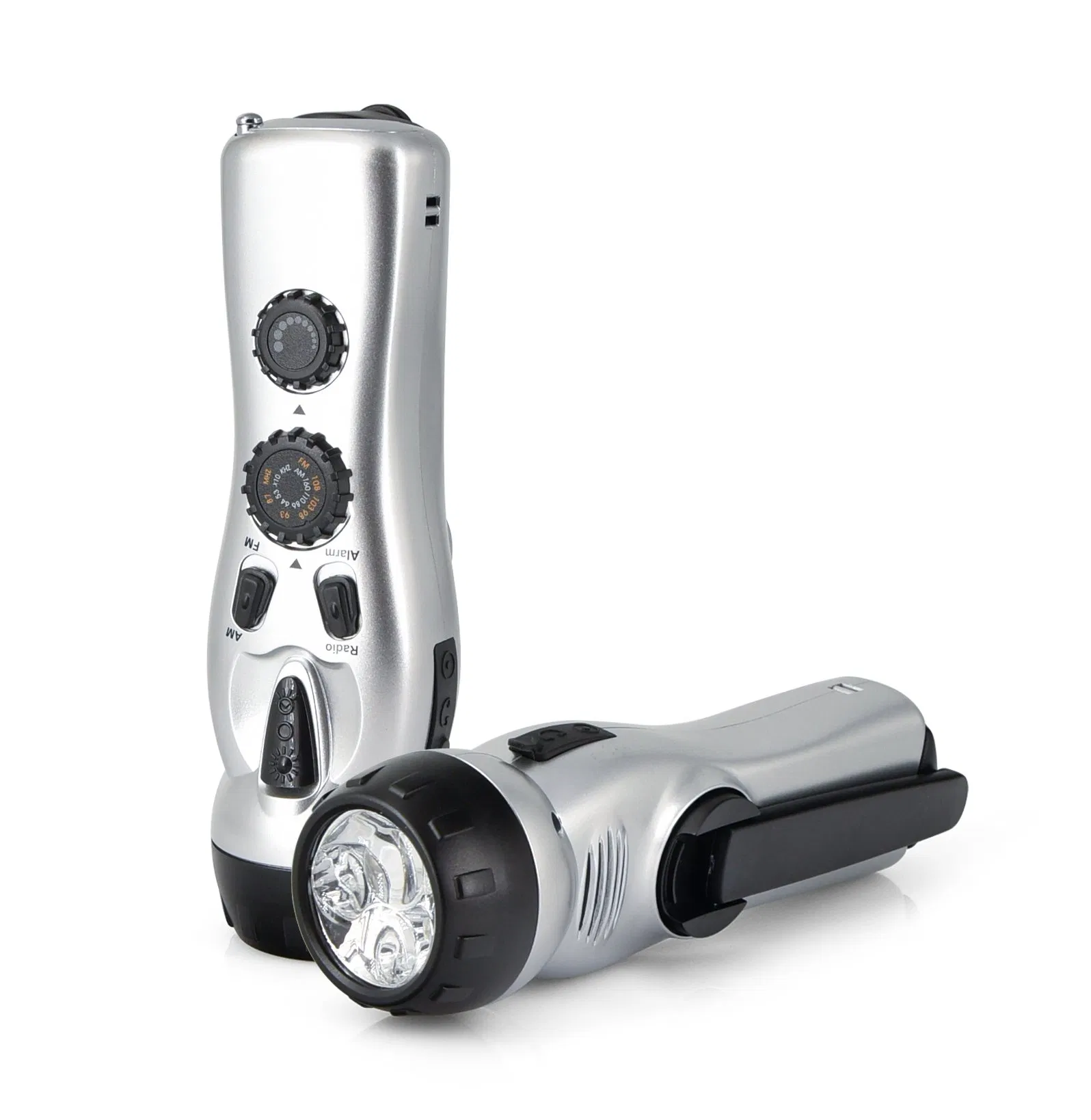 3 LED Camping Radio Dynamo Hand Crank Flashlight FM Radio