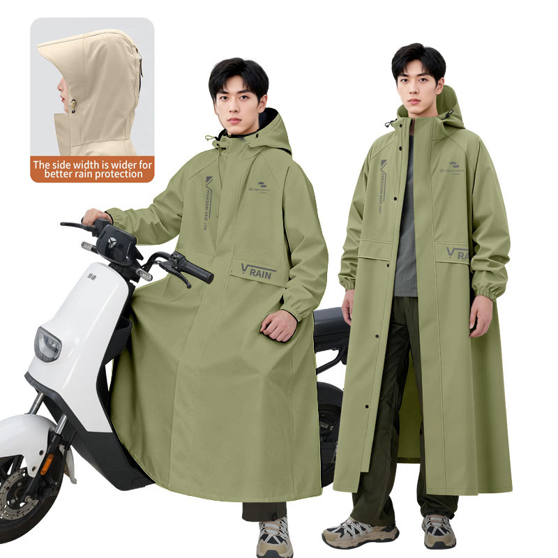 Unisex Oxford Cloth Waterproof Quick Dry Lightweight Trench Raincoat