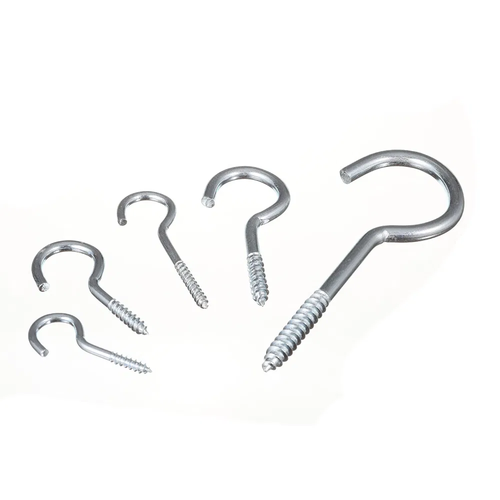 Antique Decorative House Metal Ceiling Hooks Open Eye Stainless Steel Cup Hook Wood Screw