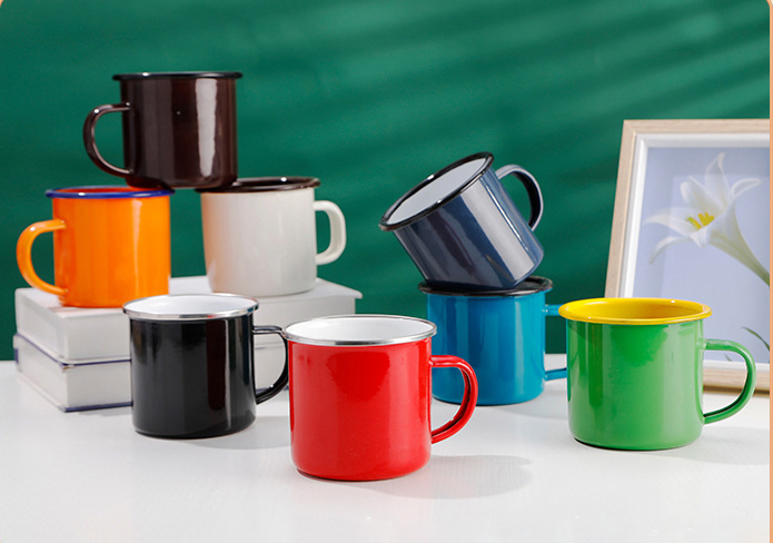 Эмалированная кружка для кемпинга с логотипом, 400 мл