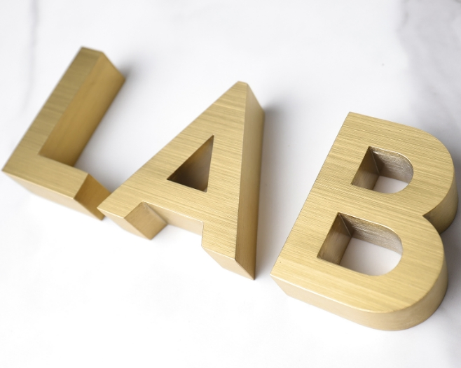 Customized Fabricated Display Stainless Steel Logo Signage for Advertising