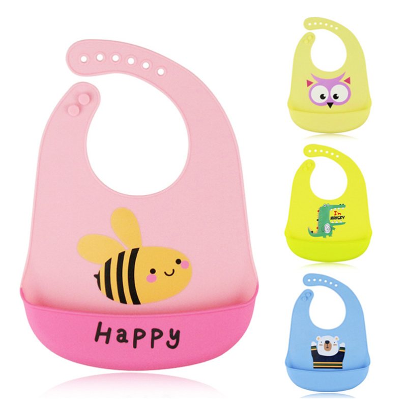 Organic Tableware Baby Eating Set Learning to Eat Food Silicone Bib Bowl and Spoon Baby Bibs