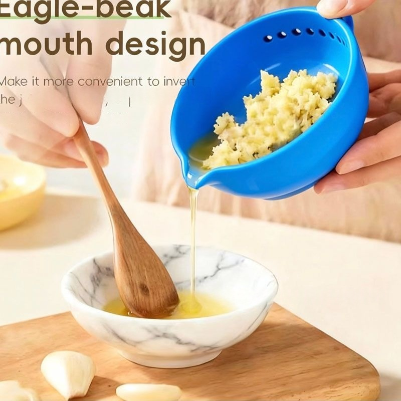 Garlic Grater Herb Bowl with Herb Storage Bowl Garlic Mincing and Cooking Garnish Durable Easy Store Home Gadgets