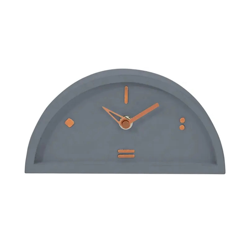 Unique Creative Triangle Resin Cement Clock for Hotel Coffee Office Desk Table Clock Custom Factory
