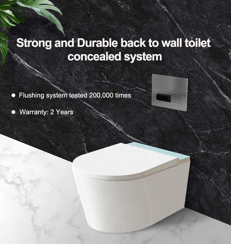 Wall Hung Wc Toilet Concealed Cistern Flush Plate Control Panel Quiet Energy Saving Hidden Water Tank