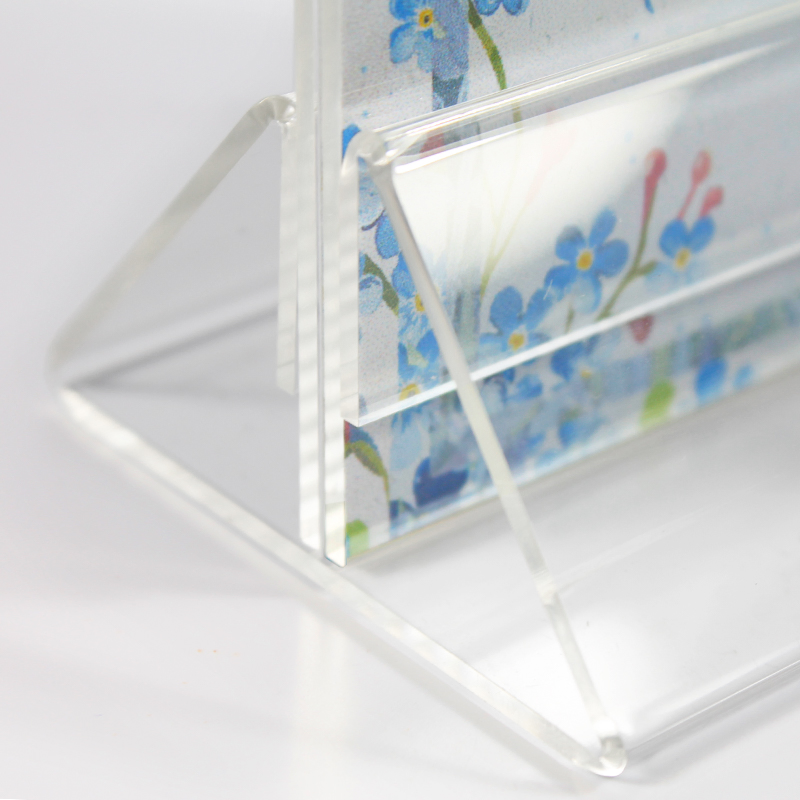 Acrylic Insert Menu/Photo Sign Holder with Triangle Base