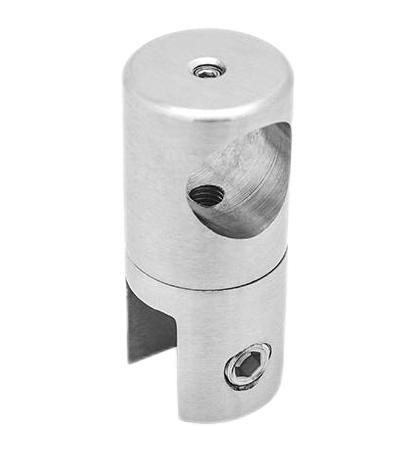 OEM Brushed-Stainless Shower Enclosure Glass Connecting Bracket for Ø 19mm Support Bar