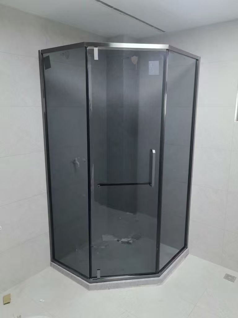 Bathroom Corner Shower Cabinet Glass Door Can Be Opened Inside and Outside