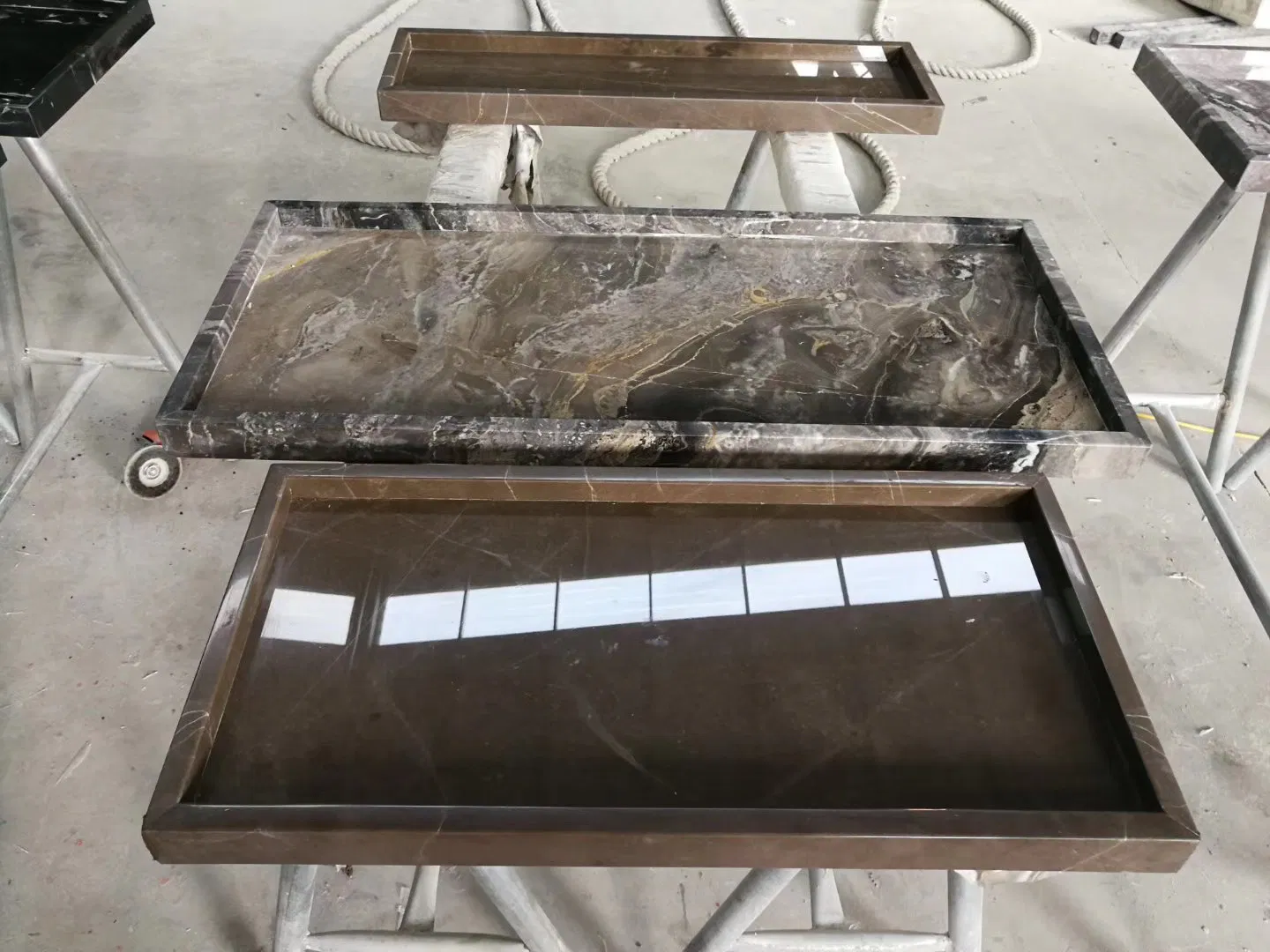 Vennis Brown Precut Kitchen Bath Natural Marble Granite Kitchen Counter Tops