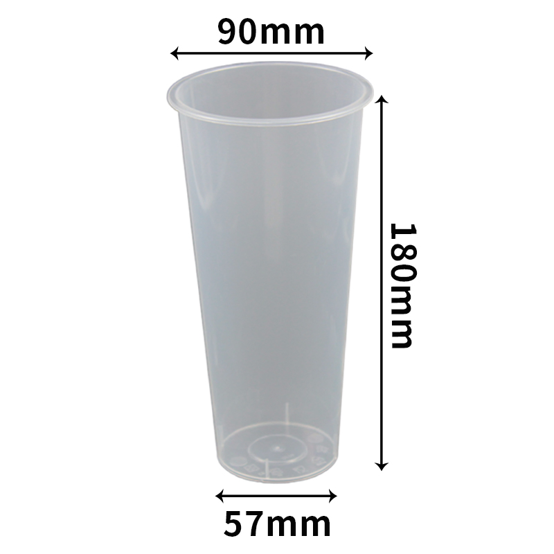 Transparent Disposable Plastic Tableware 180mm High PP Plastic Cup Customizable for Dinner