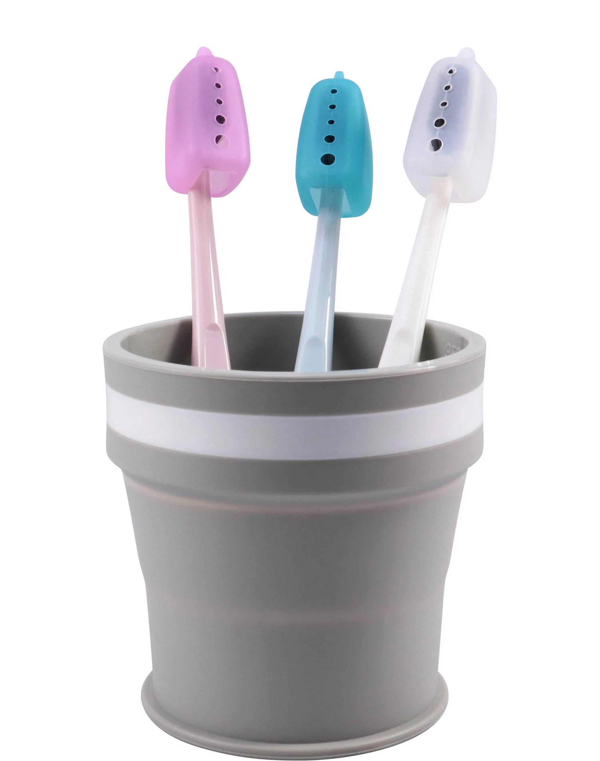 Customizable Eco-Friendly Easy to Carry-on Convenient Reusable Dustproof Silicone Toothbrush Case Protective Tooth Brush Cover for Travel Camping and RV Life