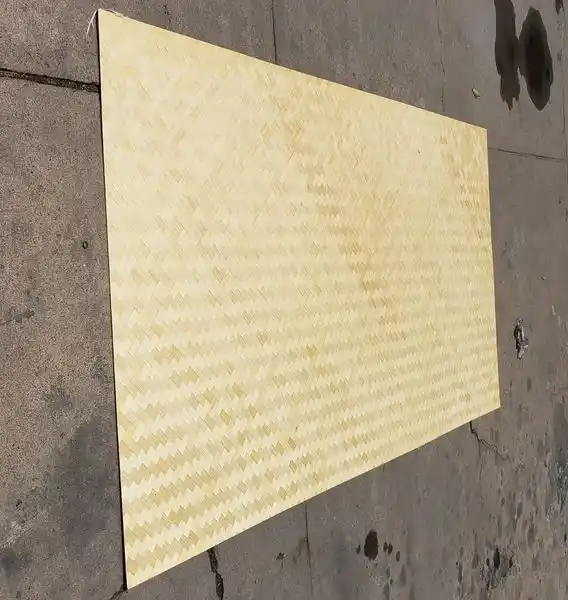 Bamboo Mat Covering Ceiling Panels Natural Bamboo Veneer Sheet Rolls Plywood Wall