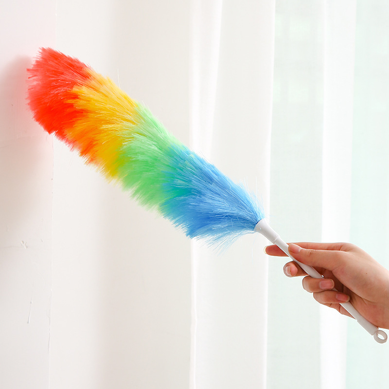 Long Microfiber Hand Duster Colored Feather Dusters for Housework